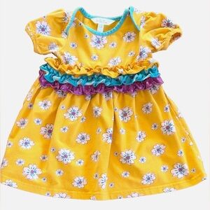 Matilda Jane 12-18M Yellow Floral Ruffle Dress Girls Boho Cottagecore